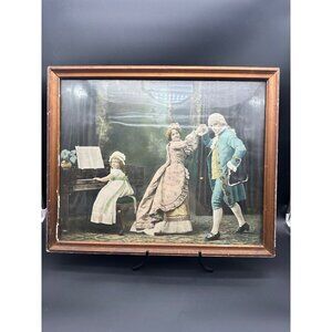 Antique Colorized 1899 Photograph Muller, Luchsinger & Co. No.10 The Minuet